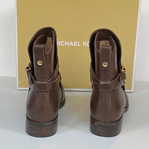 MICHAEL KORS Arlen Ankle Booties Brown Leather#8 - Picture 8 of 11